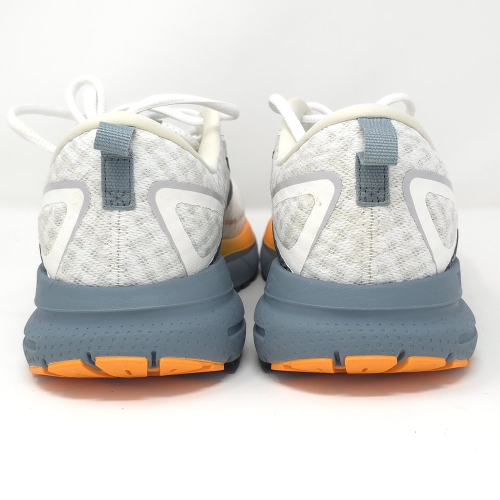 Brooks Trace 3 White/Orange/Goblin Blue Neutral Running Shoes - Picture 6 of 10